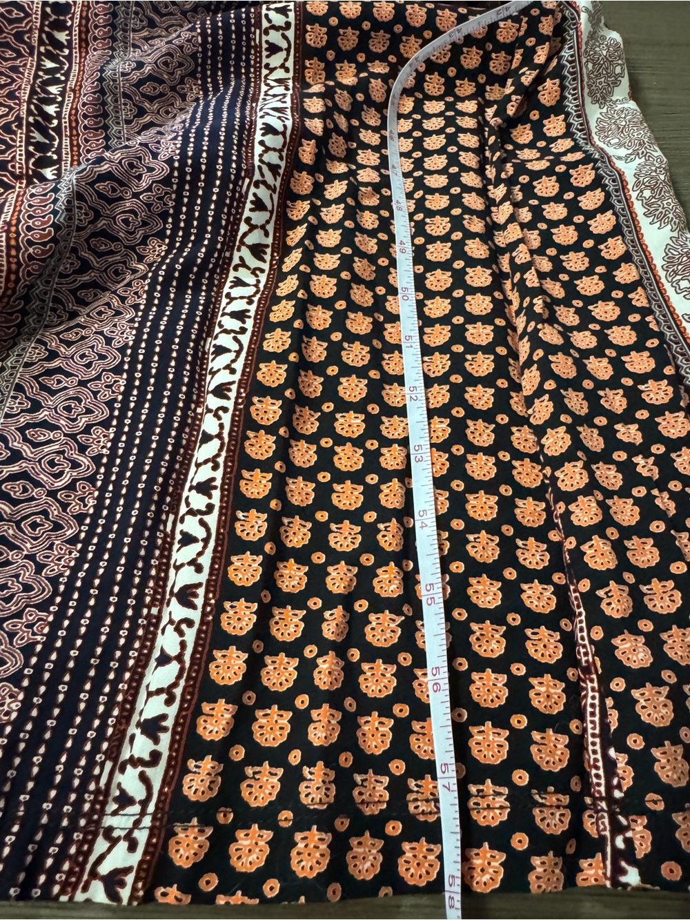 Sleeveless Black & Rust Patterned Maxi Dress - Picture 7 of 8
